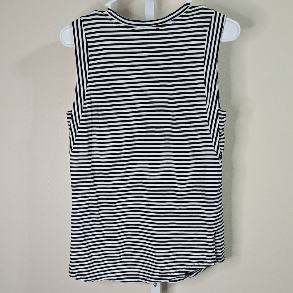 Michael Kors Black and White Sleeveless Blouse Ladies Sz M - Picture 4 of 4